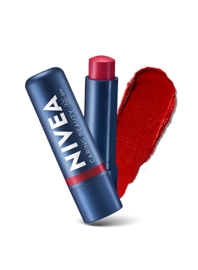 NIVEA Lip Caring Beauty Red Lip Balm | Lip & Cheek Tint with SPF 30,4.8g - Image 2